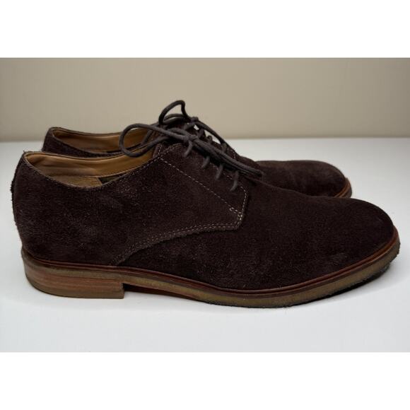 Clarks Clarkdale Moon Oxford Mens 11 Brown Suede Crepe Rubber Soles Lace Up - Picture 1 of 11